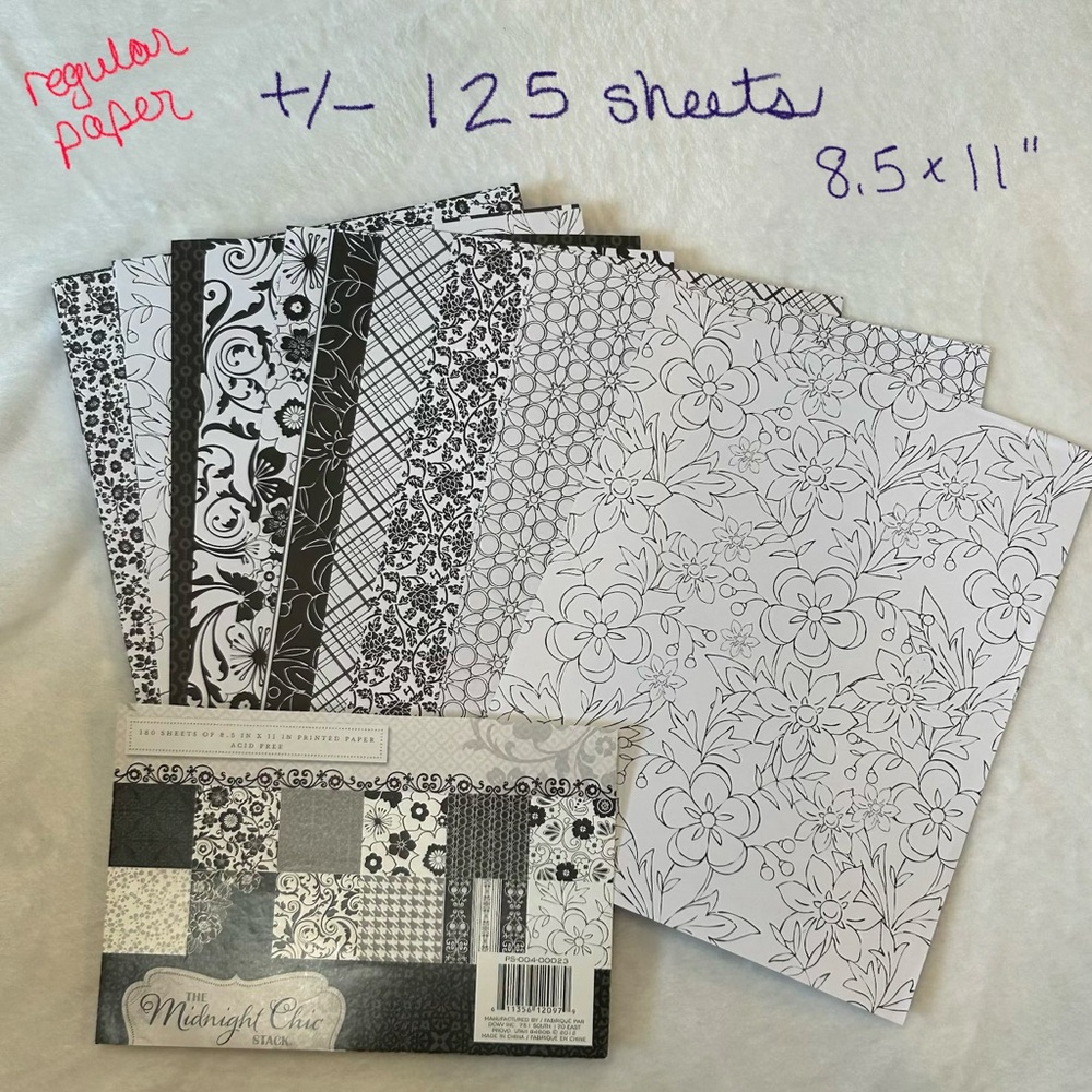 OVER 325 sheets craft paper: 100+ 12x12” cardstock & 225+ 12X12”, 8.5X11” paper - Picture 3 of 8